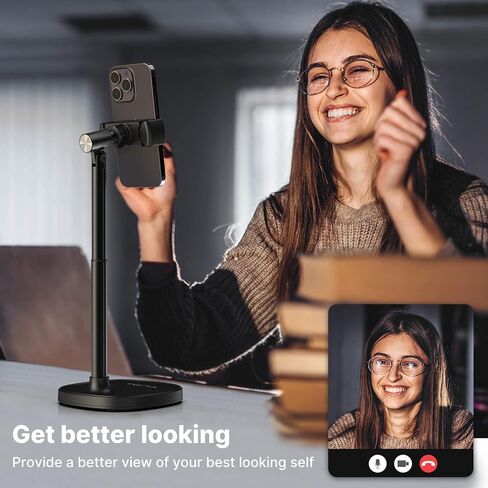 Cell Phone Stand, Ulanzi Height Adjustable Phone Holder, Desk Phone Stand for All Mobile Phone, Desk Phone Holder for iPhone 14/13/12 Pro/XS Max/XR, Samsung Galaxy S22/S21/S20/S10 and Other Phones in Kuwait