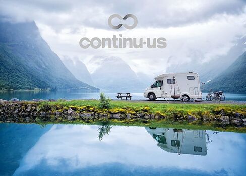 CONTINU.US Omni-Directional Amplified RV TV Antenna | CA1500B Digital TV 360° Reception, 55 Mile Range, Power Amplified Recreational Vehicle HD Caravan Antenna. Portable, Compact & Waterproof (Black) in Saudi Arabia