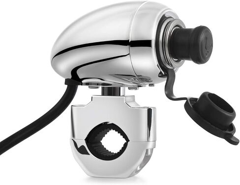 iMESTOU Metal Motorcycle Cigarette Lighter Socket Kit 12V/24V with Cigarette Lighting Butt &USB Charger for USB Adapter Inserted to Power Phones/GPS Fit for 0.86-0.99 Inch Motorbike Handlebars in Saudi Arabia