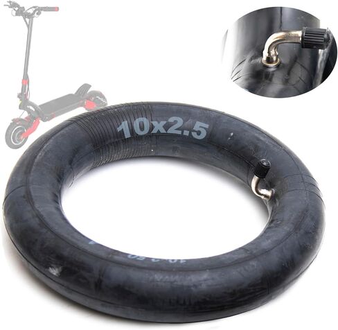 10x2.5 10x2.50 Inner Tube Tire fit 10x3 & 80/65-6 & 255x80 Tyre Original Heavy Duty Silver Valve 90 Degree Bent Valve Easy Inflation suitable for Electric Scooter Pocket Bike Mini Motor Wheel Rim in Saudi Arabia