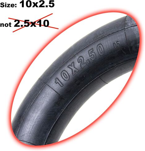 10x2.5 10x2.50 Inner Tube Tire fit 10x3 & 80/65-6 & 255x80 Tyre Original Heavy Duty Silver Valve 90 Degree Bent Valve Easy Inflation suitable for Electric Scooter Pocket Bike Mini Motor Wheel Rim in Saudi Arabia
