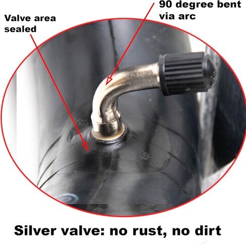 10x2.5 10x2.50 Inner Tube Tire fit 10x3 & 80/65-6 & 255x80 Tyre Original Heavy Duty Silver Valve 90 Degree Bent Valve Easy Inflation suitable for Electric Scooter Pocket Bike Mini Motor Wheel Rim in Saudi Arabia