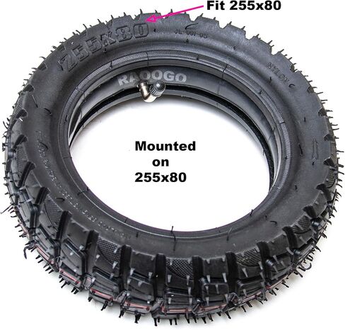 10x2.5 10x2.50 Inner Tube Tire fit 10x3 & 80/65-6 & 255x80 Tyre Original Heavy Duty Silver Valve 90 Degree Bent Valve Easy Inflation suitable for Electric Scooter Pocket Bike Mini Motor Wheel Rim in Saudi Arabia