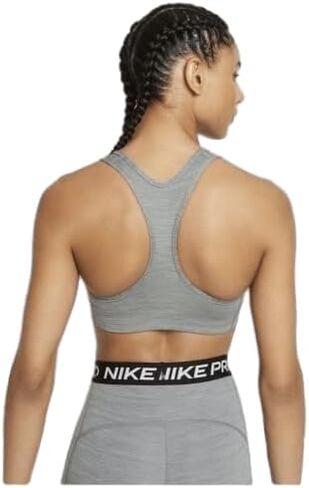 حمالة صدر رياضية Dri-Fit Swoosh غير مبطنة من نايكي، مقاس كبير، رمادي in Saudi Arabia