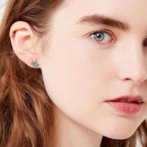 ECHOOY أقراط الباندا الحمراء 925 الفضة الاسترليني الباندا الأحمر عناق القلب أقراط هيبوالرجينيك لطيف الحيوانات مجوهرات للنساء الفتيات ابنة هدايا عيد ميلاد in Kuwait