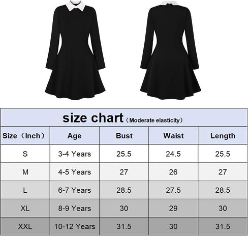 Girls Casual Dress Long Sleeve Vintage Peter Pan Collar T-Shirt Dresses Age 3-12 Years in Saudi Arabia