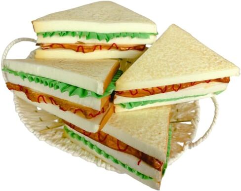 4PCS Simulation Food Artificial Vegetable Sandwich,Faux Vegetable Sandwich, Fake Food Bread Model Photography Prop for Home Kitchen Party Decoration, HC2411-S4 in Saudi Arabia