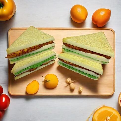 4PCS Simulation Food Artificial Vegetable Sandwich,Faux Vegetable Sandwich, Fake Food Bread Model Photography Prop for Home Kitchen Party Decoration, HC2411-S4 in Saudi Arabia