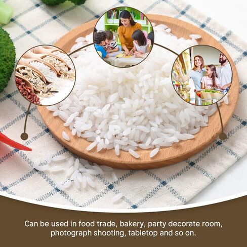 أرز أبيض صناعي من Luckforest، 150 جرام من الأرز المزيف النابض بالحياة للمنزل، خزانة طاولة المطبخ، متجر سوق عرض الطعام، نموذج الدعائم in Kuwait