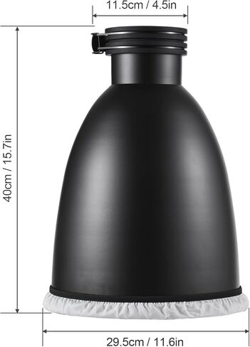 طبق تجميل Andoer مقاس 11.6 بوصة مع طبق ناشر عاكس للضوء من Profoto Mount Tele-Zoom مع شبكة قرص العسل 60 درجة وجوارب ناشرة لـ Profoto Mount Studio Strobe Flash Light Speedlite in Kuwait