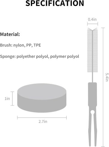 PETKIT Pet Water Fountain Cleaning Kit, Cat Water Fountain Brush Pet Water Fountain Cleaning Kit, Include Brush Tweezers and Sponge in Saudi Arabia