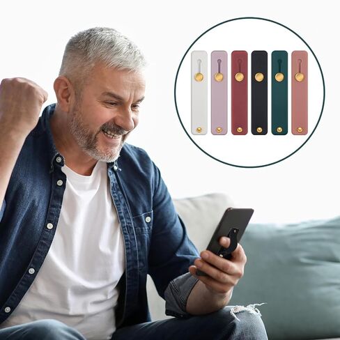 6 قطع حامل مقبض هاتف تلسكوبي، مقابض هاتف لظهر الهاتف، (أسود، أبيض، وردي، أحمر، أخضر، أرجواني) - ألوان ناعمة in Kuwait
