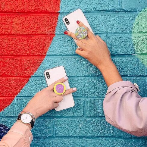 حامل هاتف qoqstten مكون من 3 قطع متوافق مع مقبس pop Grip لحامل iPhone، دوران 360 درجة - قلب وردي وذهبي وردي ورخام ذهبي هندسي in Kuwait