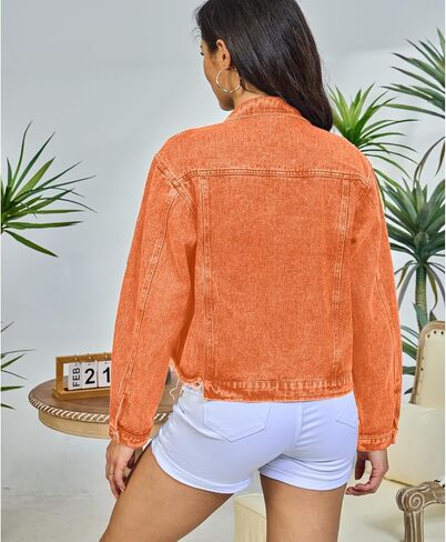 Xaspee Women's Football Denim Jacket Cropped Distressed Varsity Game Day Sequin Basketball Jean Jacket Tops in Saudi Arabia