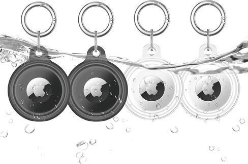Generic Compatible with Waterproof Airtag Holder, 4 Pack Air tag Keychain, Protective Tracker Case with Loop Key Ring,Airtag Cover for Wallet,Luggage,Cat,Dog,Pets in Saudi Arabia