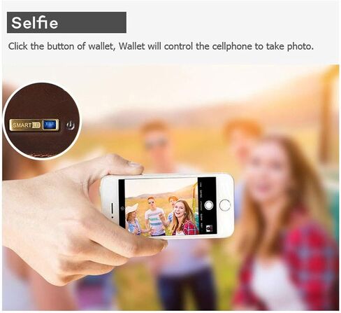 Clever Anti-Lost Bluetooth Wallet with Alarm, Position Record (via Phone GPS) Tracker Item Finder Locator, Multi-Functional Bifold Cowhide Leather, Credit Card Intelligent Trackable Purse (Coffee) in Kuwait