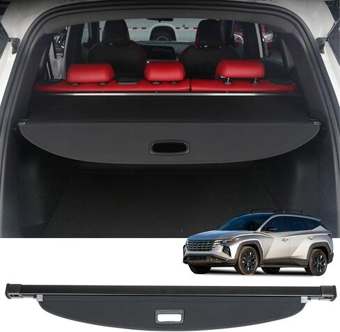 غطاء حقيبة السيارة لـ 2022 2023 2024 Hyundai Tucson غطاء صندوق السيارة القابل للسحب المقاوم للماء ظل درع الأمان مع 2022 2023 2024 Hyundai Tucson in Kuwait