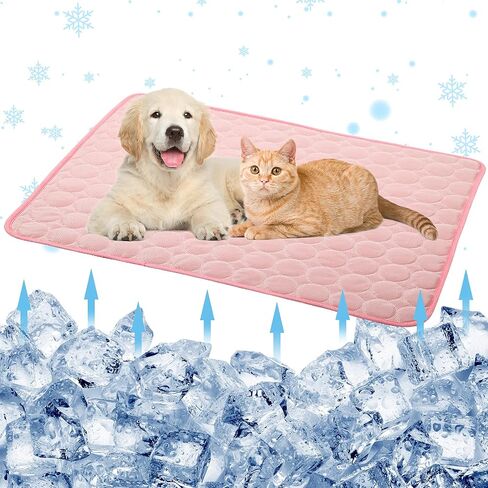 Dog Cooling Mats Pet Cooling Mats Dog Sleeping Mats Dog Cooling Pads Dog Bed Mats Cat Bed Mats Cats Cooling Pad Cool Self Cooling Mat Pet Summer Cooling Mat Sleeping Pad(28x22''/70x55cm, Pink) in Saudi Arabia