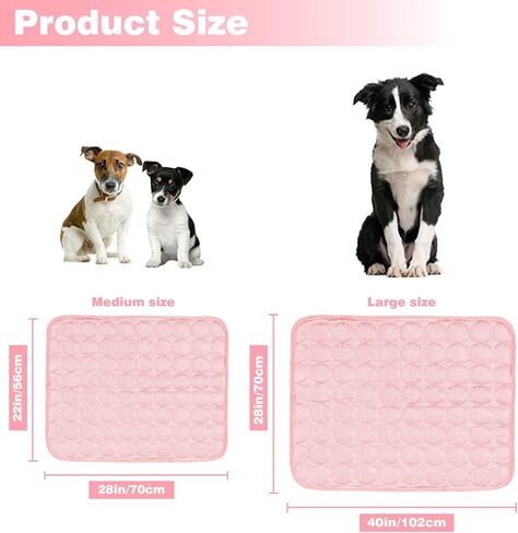 Dog Cooling Mats Pet Cooling Mats Dog Sleeping Mats Dog Cooling Pads Dog Bed Mats Cat Bed Mats Cats Cooling Pad Cool Self Cooling Mat Pet Summer Cooling Mat Sleeping Pad(28x22''/70x55cm, Pink) in Saudi Arabia