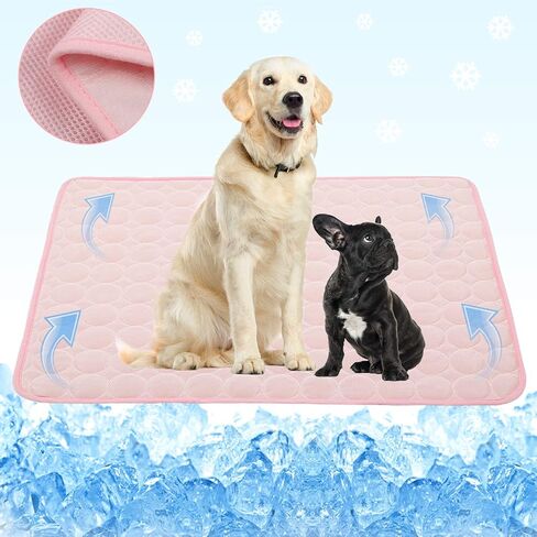 Dog Cooling Mats Pet Cooling Mats Dog Sleeping Mats Dog Cooling Pads Dog Bed Mats Cat Bed Mats Cats Cooling Pad Cool Self Cooling Mat Pet Summer Cooling Mat Sleeping Pad(28x22''/70x55cm, Pink) in Saudi Arabia