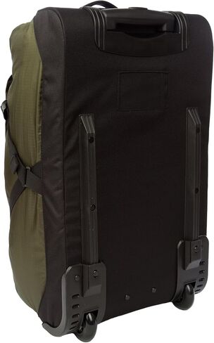Eddie Bauer Traverse Rolling Duffel Bag-Made from Ripstop Polyester with Telescoping Handle, Black, 78L in Saudi Arabia