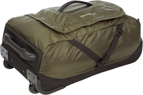 Eddie Bauer Traverse Rolling Duffel Bag-Made from Ripstop Polyester with Telescoping Handle, Black, 78L in Saudi Arabia