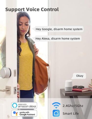 CPVAN Home Alarm System, Door Alarm System with Phone APP Alert, Door Window Sensor, Remote, Alarm Siren for Kids Elders Safety, Fit House Apartment, Compatible with Alexa, 2.4G/5G Wi-Fi 8PCS Kit in Saudi Arabia
