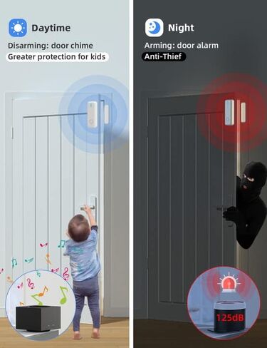 CPVAN Home Alarm System, Door Alarm System with Phone APP Alert, Door Window Sensor, Remote, Alarm Siren for Kids Elders Safety, Fit House Apartment, Compatible with Alexa, 2.4G/5G Wi-Fi 8PCS Kit in Saudi Arabia