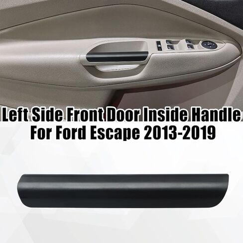 Jerbor Carbon Fiber Pattern Layer Interior Armrest Front Pull LH Door Handle Grab Trim Fit for 2013-2019 Ford Escape in Kuwait