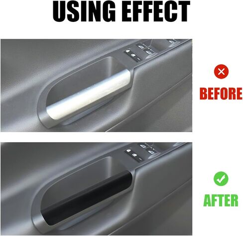 Jerbor Carbon Fiber Pattern Layer Interior Armrest Front Pull LH Door Handle Grab Trim Fit for 2013-2019 Ford Escape in Kuwait