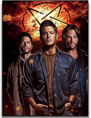 5D Diamond Painting Kits for Adults Supernatural TV Show Gift Full Drill DIY Diamond Art for Adults Beginners Picture Art Crystal Painting for Home Wall Decor (12x16 inch) in Saudi Arabia