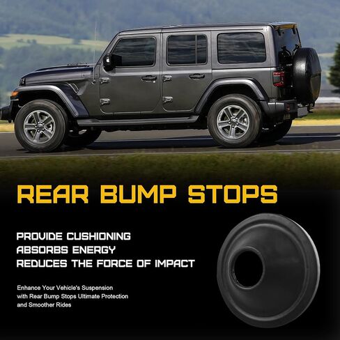 Yukauto Rear Coil Spring Insulators, Rear Upper Coil Spring Isolators Fit for 2007-2018 Jeep Wrangler JK JKU (1 pair) in Saudi Arabia