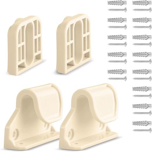 قطع غيار بوابة الأطفال القابلة للسحب من Likzest، ملحقات بوابة الأطفال القابلة للسحب مقاس 55 بوصة عرض × 33 بوصة ارتفاع (بما في ذلك 2 × مزلاج + 2 × دعامات + مجموعة واحدة من البراغي) للبوابة القابلة للسحب (بيج) in Kuwait