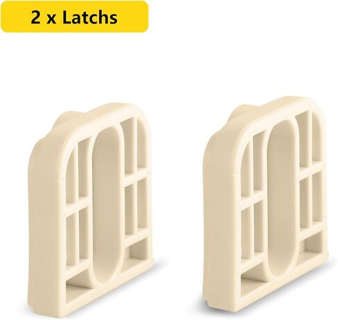 قطع غيار بوابة الأطفال القابلة للسحب من Likzest، ملحقات بوابة الأطفال القابلة للسحب مقاس 55 بوصة عرض × 33 بوصة ارتفاع (بما في ذلك 2 × مزلاج + 2 × دعامات + مجموعة واحدة من البراغي) للبوابة القابلة للسحب (بيج) in Kuwait