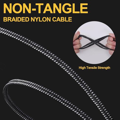 Tothereug Multi Charging Cable 2-Pack 5FT 60W 4 in 1 Charging Cable Fast Charging Sync Charger Cord Flat Nylon Braided Charging Cable Adapter for iPhone iPad Samsung Google in Kuwait