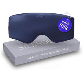 SilkSound 100% Mulberry Silk Bluetooth Sleep Mask, Skin-Friendly Sleeping Eyemask with Bluetooth Headphones, Sleep Gifts for Women, Silk Eyemask Headband Headphones for Sleeping Side Speakers in Saudi Arabia