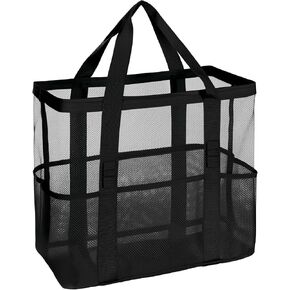 Beach Bag - Mesh Beach Bag Large 8 Pockets, Beach Tote Bag Beach Essentials for Vacation Must Haves in Saudi Arabia