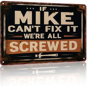 Aluminum Decorative Sign 12x8inch If Can't Fix It We're All Screwed Wall Art Poster Home Office Garage Decor in Saudi Arabia