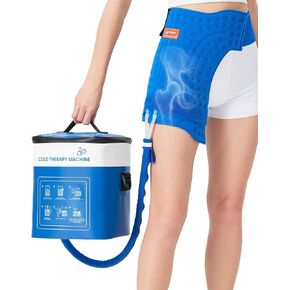 Cold Therapy Machine for Hip, 15.8Qt Large Ice Machine with Temp Display & Pressure Regulator, Cryotherapy Leak-Proof Hip-Specific Wrap, Whisper-Quiet Pump & 4 Timer Settings in Saudi Arabia