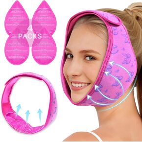 Wisdom Teeth Ice Pack Head Wrap for Pain Relief - Cold Hot Therapy for Face, Jaw & Oral Surgery with 4 Gel Packs, TMJ, Tooth Extraction, Tonsillectomy Recovery in Saudi Arabia
