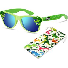 Hifot Kids Sunglasses Boys Girls, Dinasour Boys Sunglasses Age 3-10Y, Toddler Childrens Sun Glasses UV Protection with Pouch in Saudi Arabia