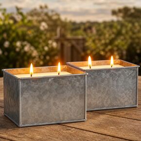 Citronella Candles Outdoor, 2-Wick 24oz Large Citronella Candle, Outdoor Candles up to 160 Hours Burning,2 Pack Soy Wax Summer Candle for Outside Patio Camping, Indoor Emergency or Survival in Saudi Arabia