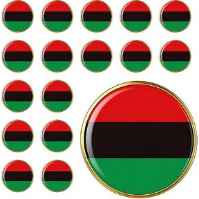 6/12/25/50/100 pieces Round African American Flag Lapel Pins Badge Bulk in Kuwait