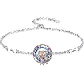 YYB Gifts for Sister From Sister 925 Sterling Silver Heart Bracelet My Friend Friendship Sisters Bracelets Jewelry Gifts for Women in Saudi Arabia