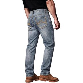 Men's Relaxed Fit Bootcut Jeans, Western Cowboy Denim Jeans for Men, Durable Work Jeans for Work & Casual Wear in Saudi Arabia