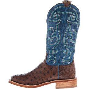 Hyer Mens Jetmore Tobacco FQ Ostrich In Blue Vintage Goat Top Cowboy Boot in Saudi Arabia