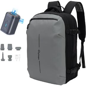 Hp hope Vacuum Seal Backpack Travel with Pump, Grey Lightweight Waterproof Compression Back Pack, 60L Expandable Air Compression Backpack Travel for Work, Business in Kuwait