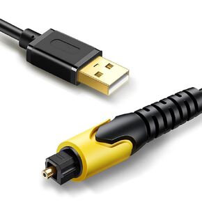 USB to Optical Audio Adapter, One Way Audio Converter Audio Signal from USB A to SPDIF ONLY, External Sound Card Optical Output Compatible with Windows Mac Laptop Computer (Not for TV) in Kuwait