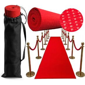 Red Carpet Runner for Party - Durable, Non Slip Red Rug - Hollywood Theme Party Decorations, Wedding Ceremony, Runway, Prom, Indoor & Outdoor Event (2.2x16.4ft) in Kuwait