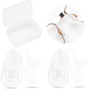 Silicone Push in Nose Pads for Glasses – Replacement Non-Slip Nose Cushions for Eyeglasses, Anti-Slip, Nose pad for Oakley RayBan Socket,Sunglasses,Soft Nose Bridge Pads (Transparent) in Saudi Arabia